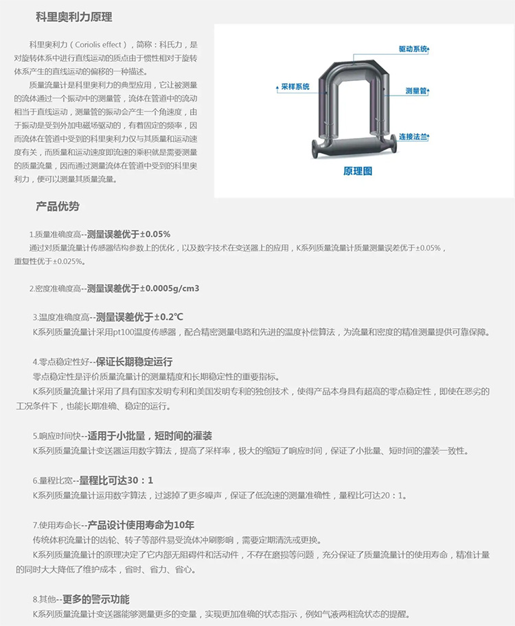 科里奧利質(zhì)量流量計(jì)工作原理及產(chǎn)品優(yōu)勢