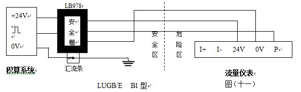 壓縮機(jī)空氣流量計(jì)防暴型渦街流量儀表配線設(shè)計(jì)圖一