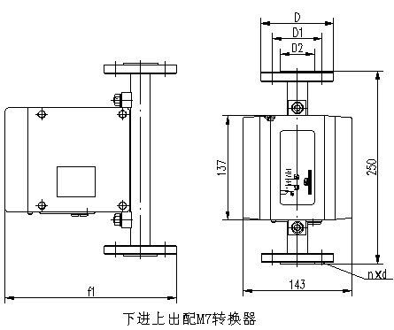 金屬管轉(zhuǎn)子流量計外形尺寸圖